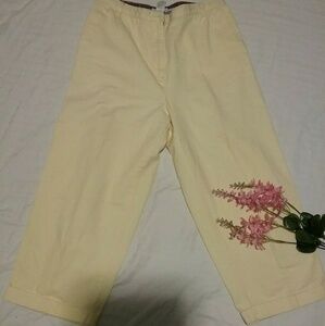 Christopher & Banks woman's yellow capris